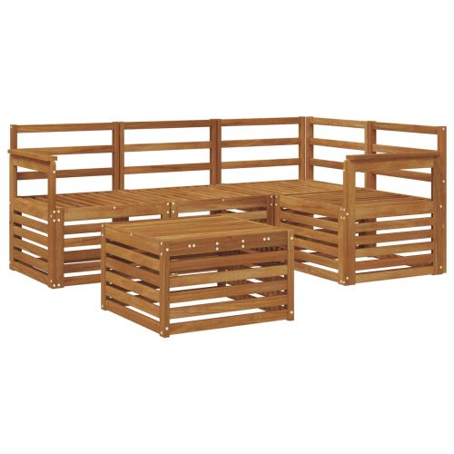 Комплект дивани за открито 5 pcs Естествен