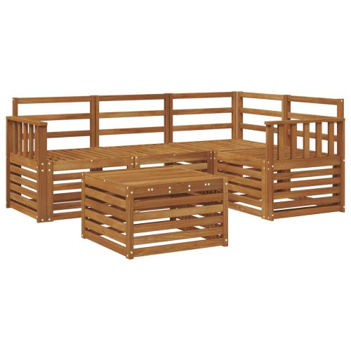 Комплект дивани за открито 5 pcs Естествен
