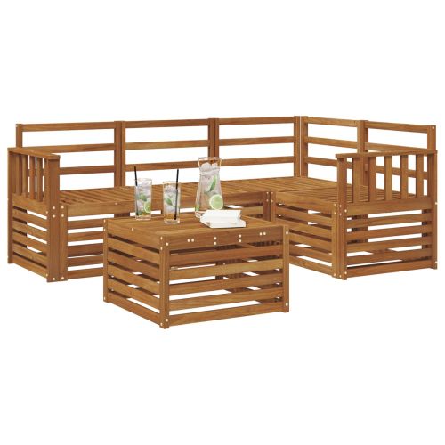Комплект дивани за открито 5 pcs Естествен