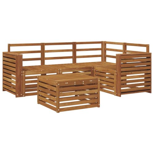 Комплект дивани за открито 5 pcs Естествен