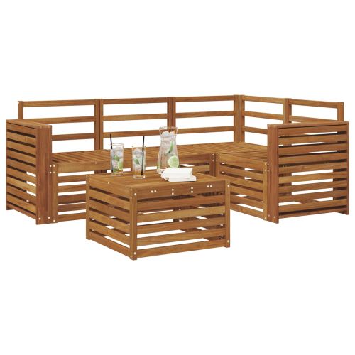 Комплект дивани за открито 5 pcs Естествен