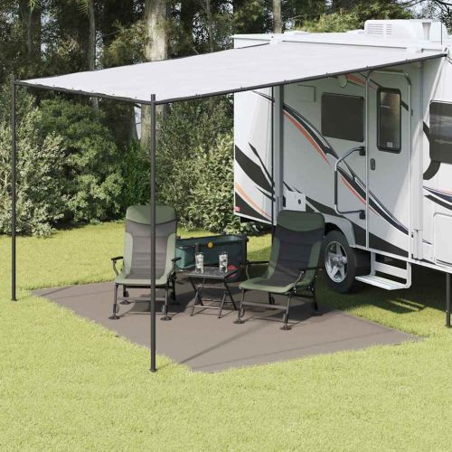 Килим за палатка Светлосиво 400 x 250 cm Полиетилен