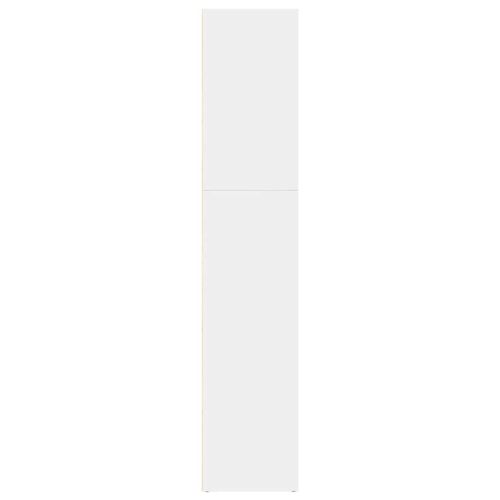 Библиотека, бяла, 80x30x152 см, инженерно дърво