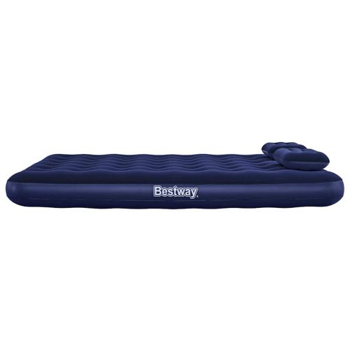 Bestway Надуваем матрак с възглавница и помпа, 203x152x22 см, 67374