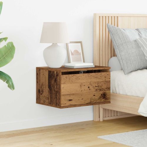 Стенен шкаф за нощно шкафче Старо дърво 50 x 36 x 30 см