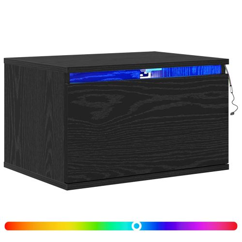 Стенен шкаф за нощно шкафче 2 pcs Черния дъб 50 x 36 x 30 см