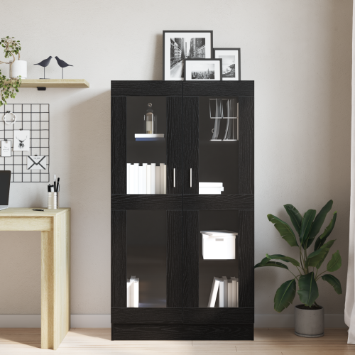 Шкаф за книги Черния дъб 82,5 x 30,5 x 150 см Инженерно дърво