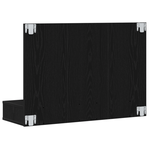 Шкаф с огледало Черния дъб 90 x 31,5 x 62 см Инженерно дърво