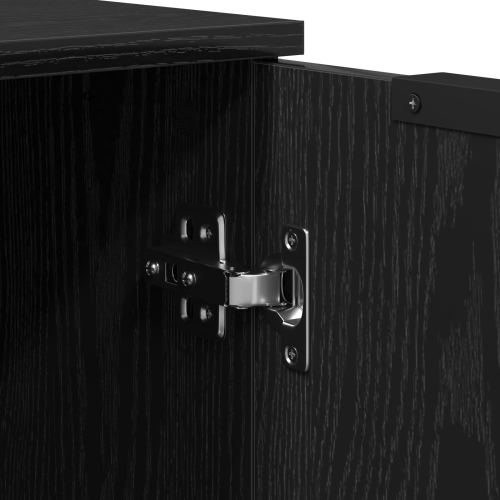 Служебен шкаф 3 pcs Черния дъб 180 x 30 x 70 см Инженерно дърво