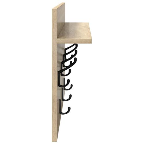 Стенен закачалка за палта с рафт Сонома дъб 60 x 40 x 12 cm