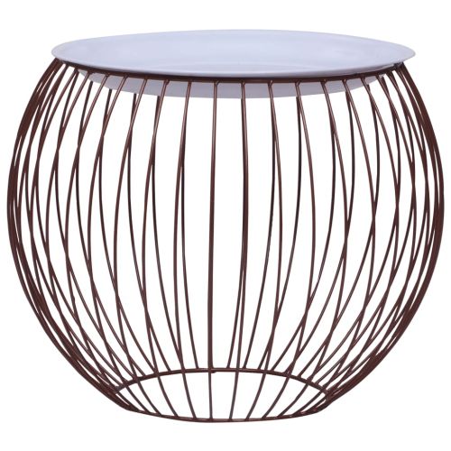 Маса за кафе, златиста, Ø 41 см