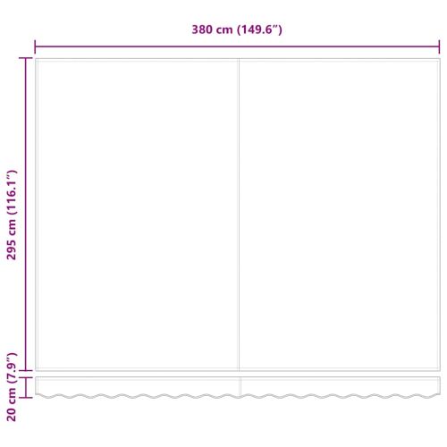 Прибираща се тента Бежово 400 × 300 cm Полиестер и метал