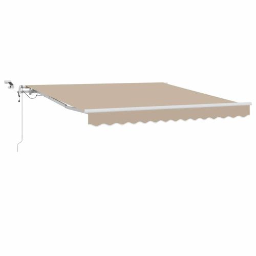 Сгъваем навес Бежово 350 x 250 cm Полиестер и метал