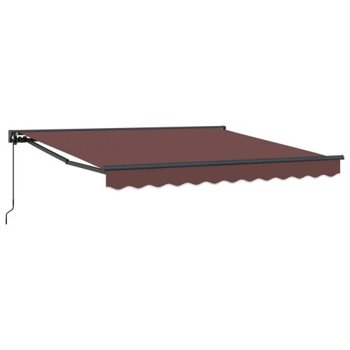 Рамка за сенник Кафяво 300 x 250 cm Полиестер с PU покритие