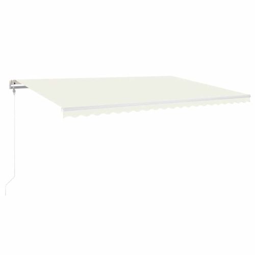 Автоматичен сенник LED сензор за вятър 500x350 см кремав