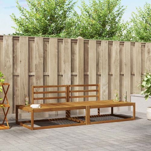 Комплект дивани за открито Естествен Солидно акациево дърво