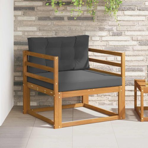 Среден диван за открито Солидно акациево дърво Естествен