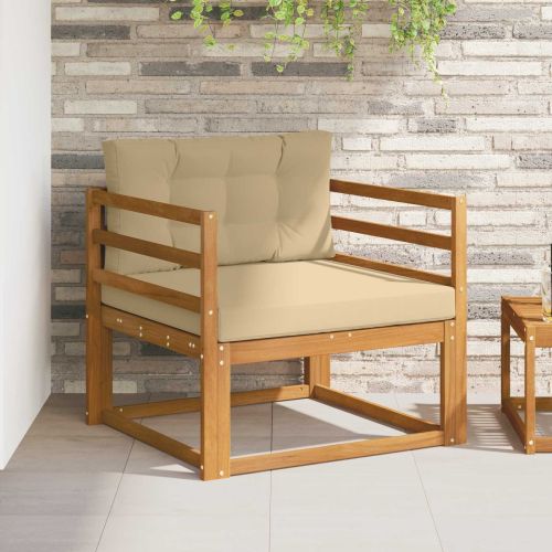 Среден диван за открито Солидно акациево дърво Естествен