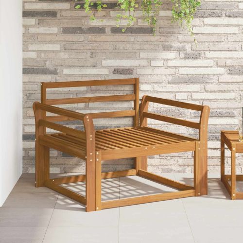 Среден диван за открито Солидно акациево дърво Естествен