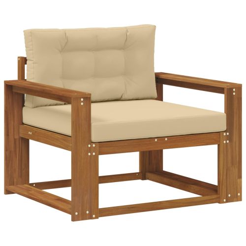 Среден диван за открито Солидно акациево дърво Естествен