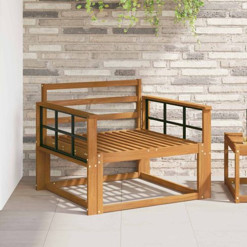 Среден диван за открито Солидно акациево дърво Естествен