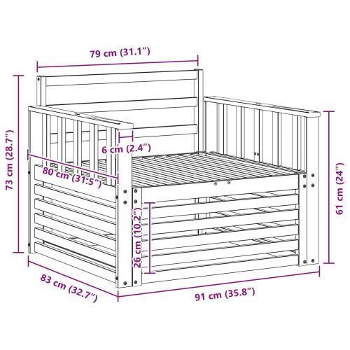 2 Брой Външен диван Натурално