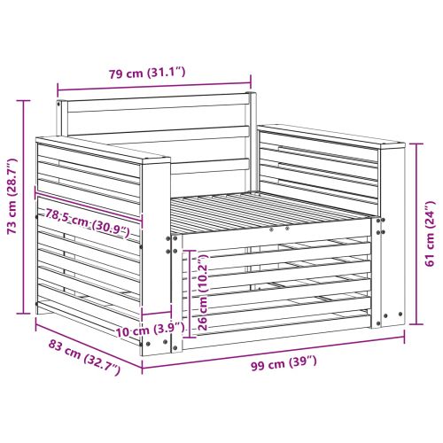 2 Брой Външен диван Натурално