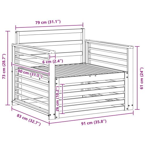 2 Брой Външен диван Натурално