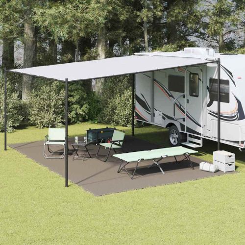 Килим за палатка Светлосиво 600 x 400 cm Полиетилен