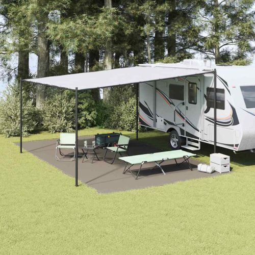 Килим за палатка Светлосиво 500 x 400 см Полиетилен