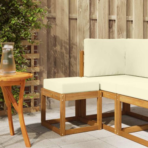 Външна табуретка Солидно акациево дърво Естествен