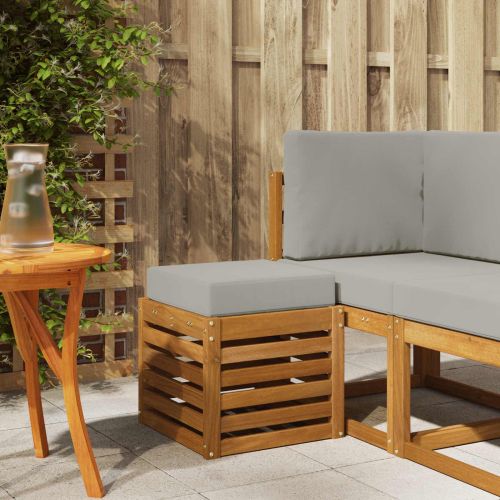 Външна табуретка Солидно акациево дърво Естествен