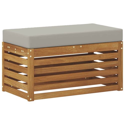 Външна табуретка Солидно акациево дърво Естествен