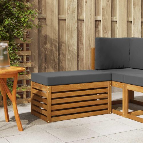 Външна пейка Солидно акациево дърво Естествен