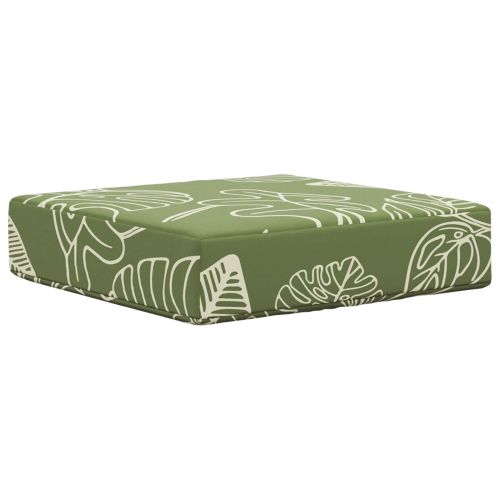 Възглавница за открито седалка Зелени листа 40 x 40 x 8 см