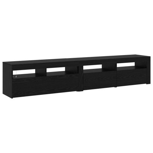 ТВ шкаф 2 pcs Черния дъб 210 x 35 x 40 см Инженерно дърво