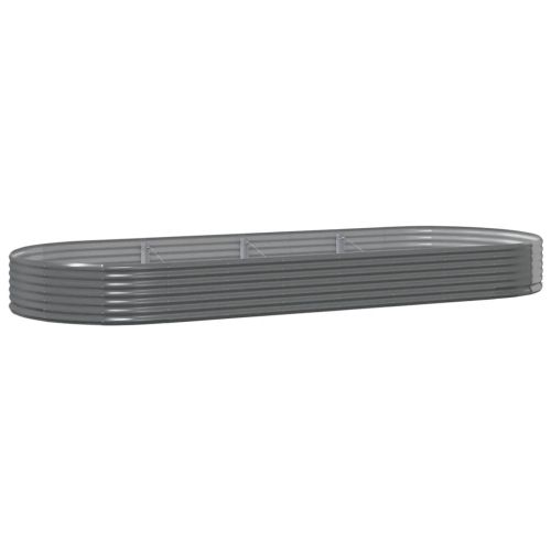 Градинска повдигната леха поцинкована стомана сиво