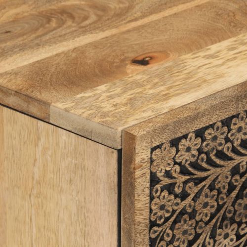 Страничен шкаф 60x33x75 см манго масивно дърво