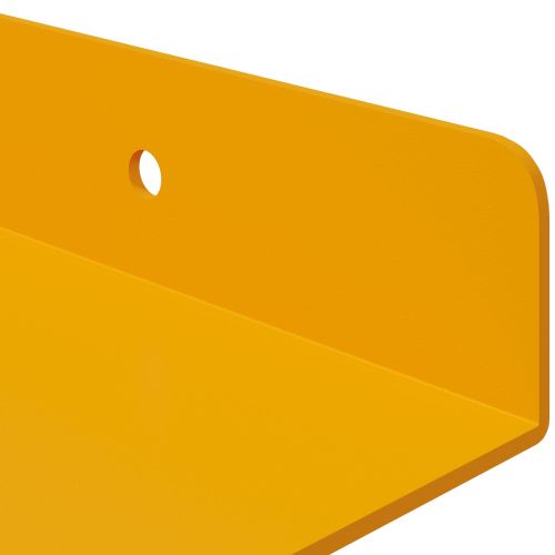 Плаващ рафт 4 pcs Горчично жълто 30 x 9 x 2,5 см Стомана