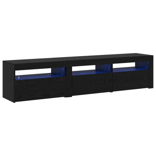 ТВ шкаф 2 pcs Черния дъб 180 x 35 x 40 см Инженерно дърво