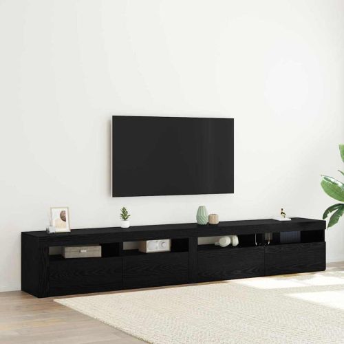 Комплект ТВ шкаф 3 pcs Черния дъб 240 x 35 x 40 см