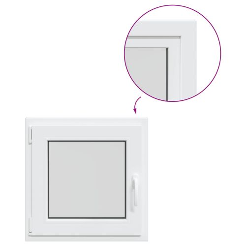 Прозорец за мазе RISOR 60 x 60 cm PVC и стъкло Бяло