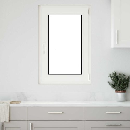 Прозорец за мазе RISOR 60 x 90 cm PVC и стъкло Бяло