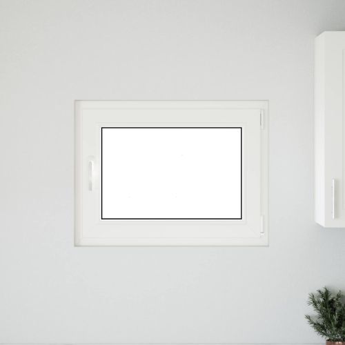 Прозорец за мазе RISOR 80 x 50 cm PVC и стъкло Бяло