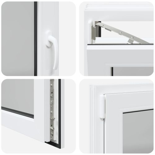 Прозорец за мазе RISOR 80 x 50 cm PVC и стъкло Бяло