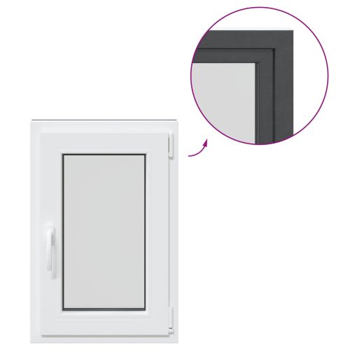 Прозорец за мазе RISOR 50 x 75 cm PVC и стъкло Антрацит