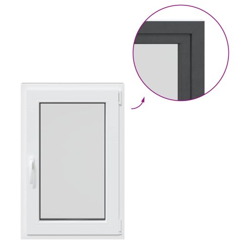 Прозорец за мазе RISOR 60 x 80 cm PVC и стъкло Антрацит