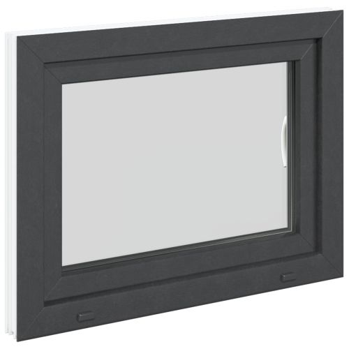 Прозорец за мазе RISOR 60 x 100 cm PVC и стъкло Антрацит