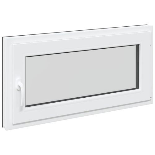 Прозорец за мазе RISOR 100 x 50 cm PVC и стъкло Антрацит