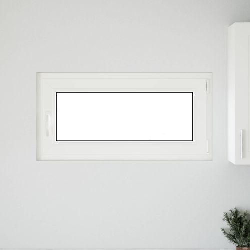 Прозорец за мазе RISOR 100 x 50 cm PVC и стъкло Антрацит